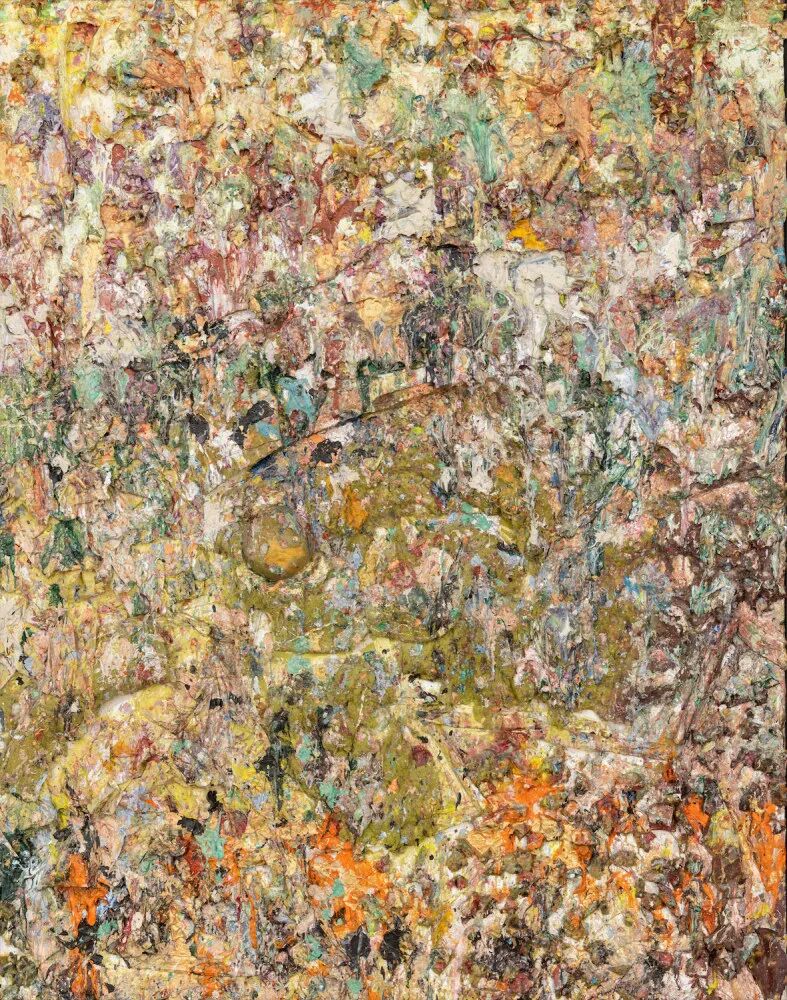 《光环竖琴》 1989年 布面丙烯 77 3/4 x 61英寸 197.5 x 154.9厘米